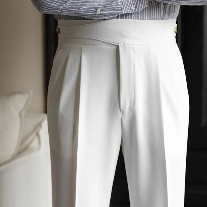 Elegante Karierte Herren Stoffhose
