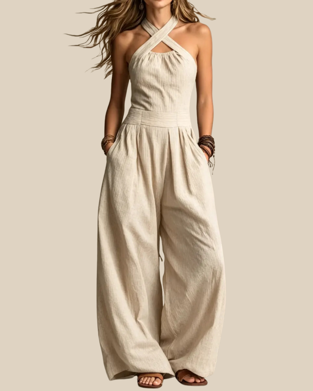 Eleganter Neckholder Damen Jumpsuit