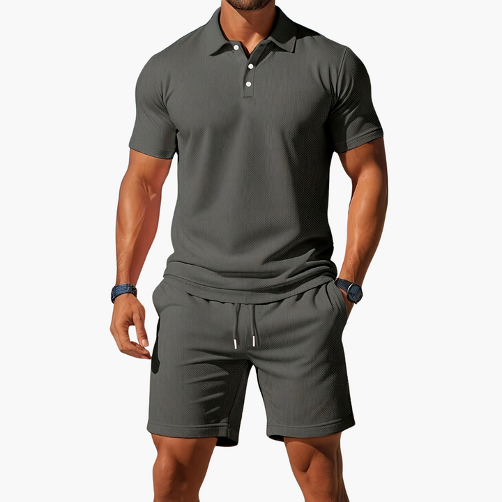 Leichtes Sommerliches Herren Polo- und Shorts-Set