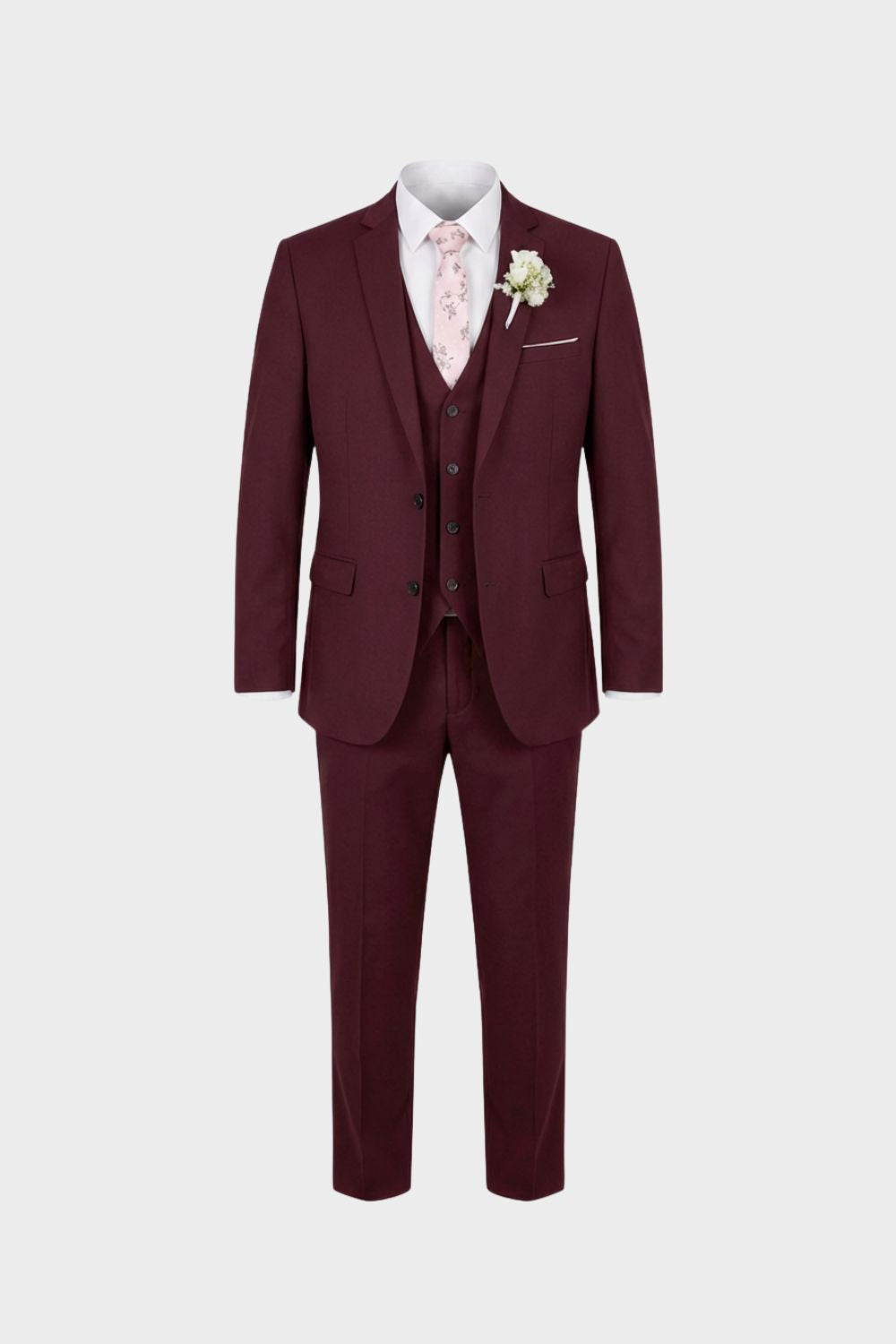 Eleganter 3-Teiliger Herren Anzug mit Weste