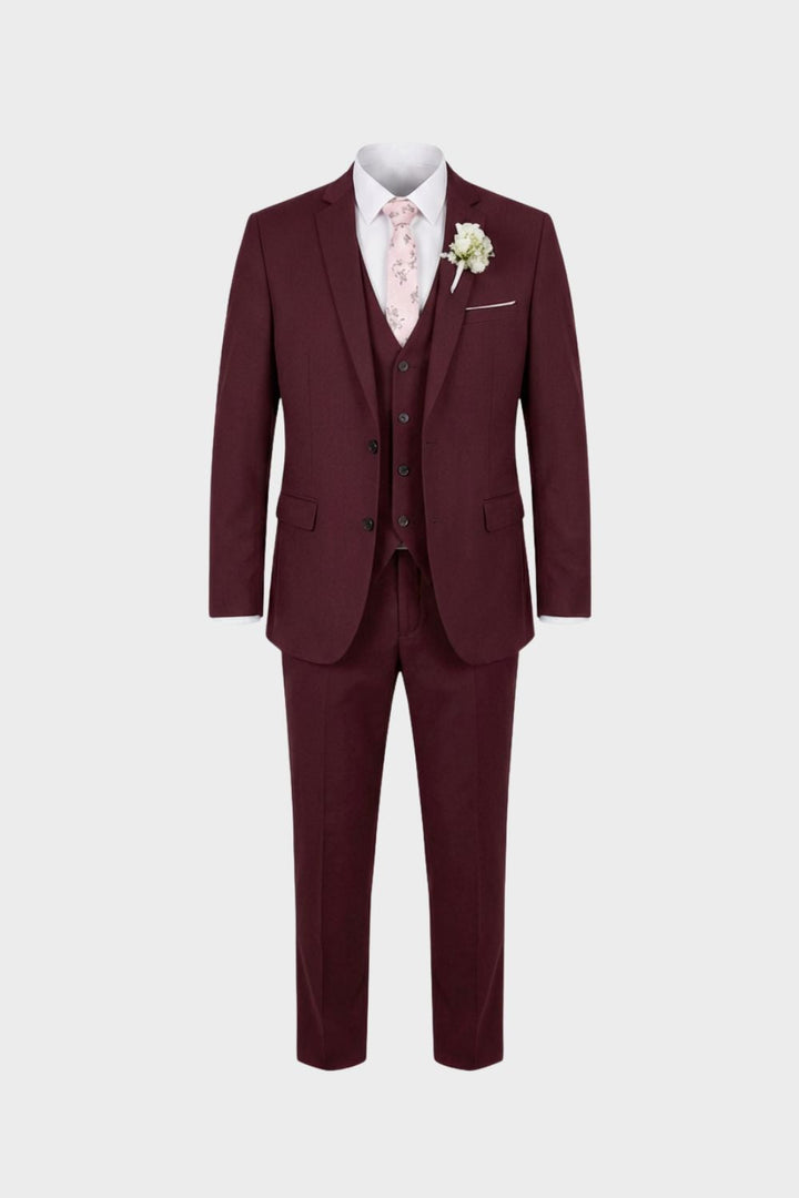Eleganter 3-Teiliger Herren Anzug mit Weste