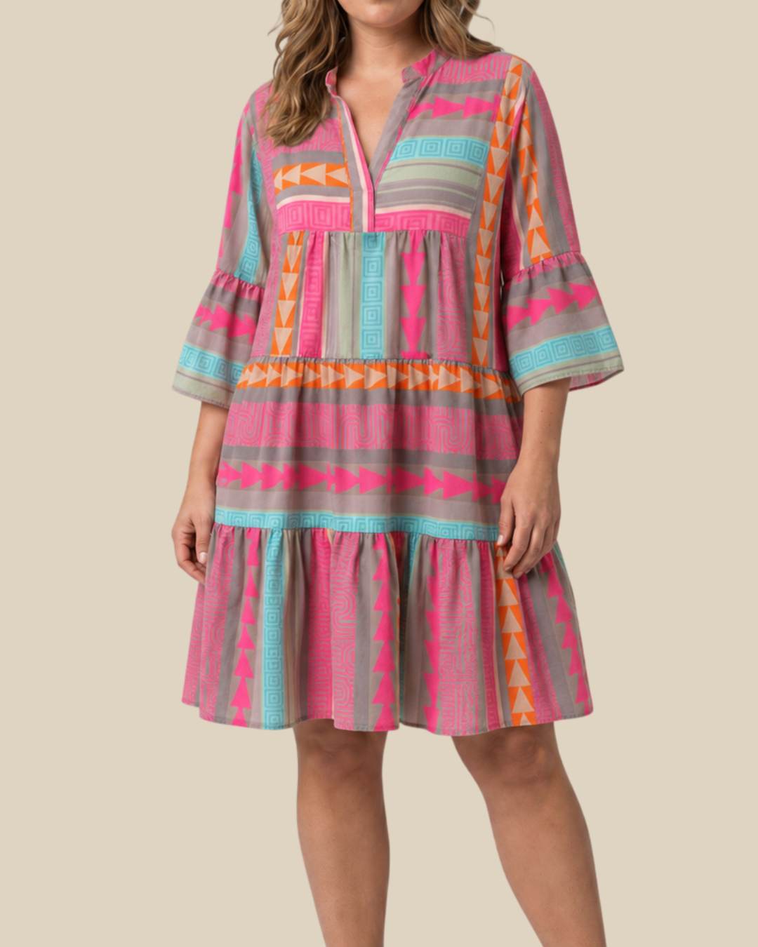 Farbenfrohes Sommerliches Damen Kleid