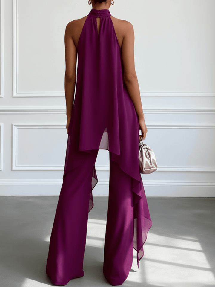 Elegantes Fließendes Damen Zweiteiler Set