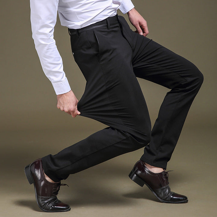 Elastische Bequeme Herren Anzughose mit Hoher Taille