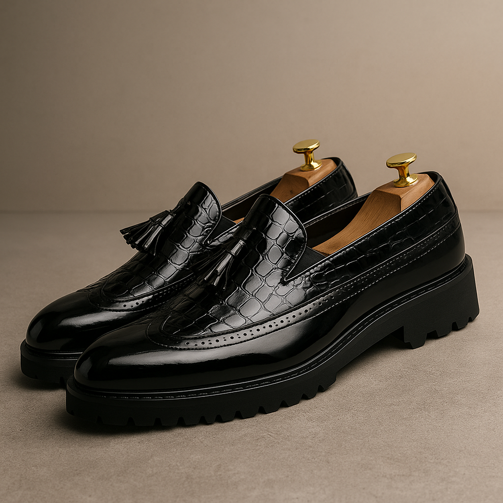 Elegante Klassische Herren Leder-Loafer
