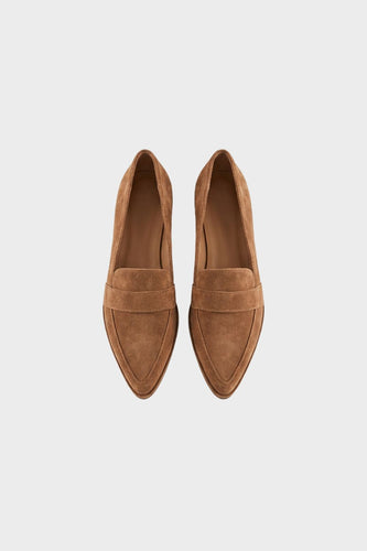 Elegante Damen Slipper mit Blockabsatz aus Wildleder