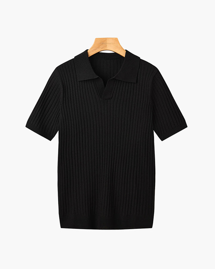 Elegantes Herren Poloshirt mit V-Ausschnitt