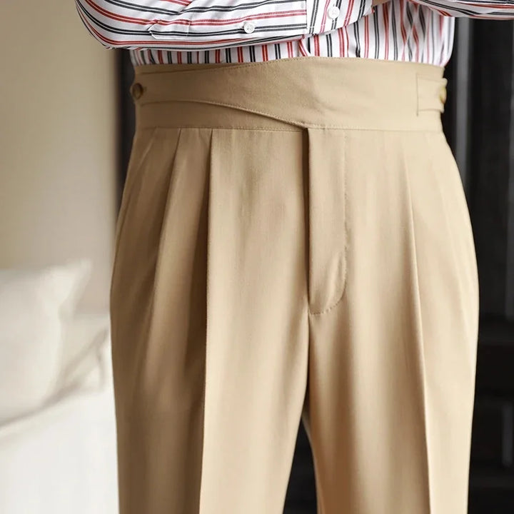 Elegante Karierte Herren Stoffhose