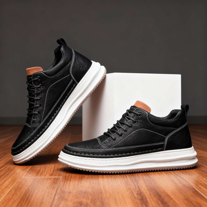 Moderne Bequeme Herren Leder-Sneaker