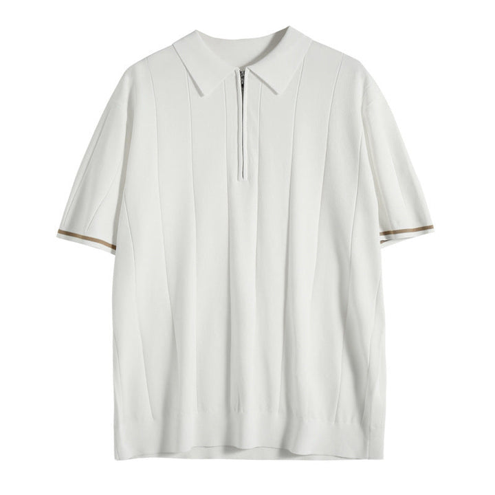 Laurel Klassisches Herren Poloshirt mit Reißverschluss