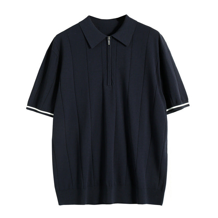 Laurel Klassisches Herren Poloshirt mit Reißverschluss