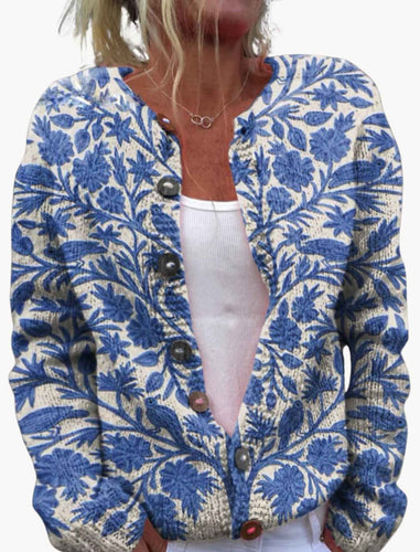 Daisy Chic Modischer Damen Blumen-Cardigan