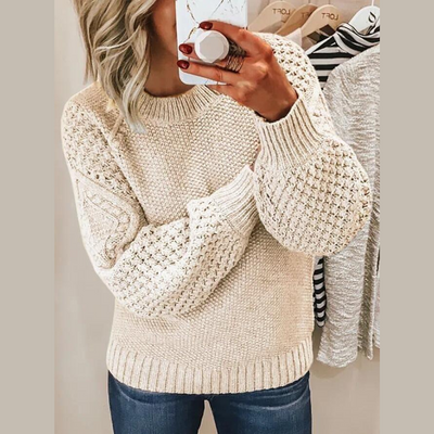 Elia - Kuschelig warmer Damen Strickpullover