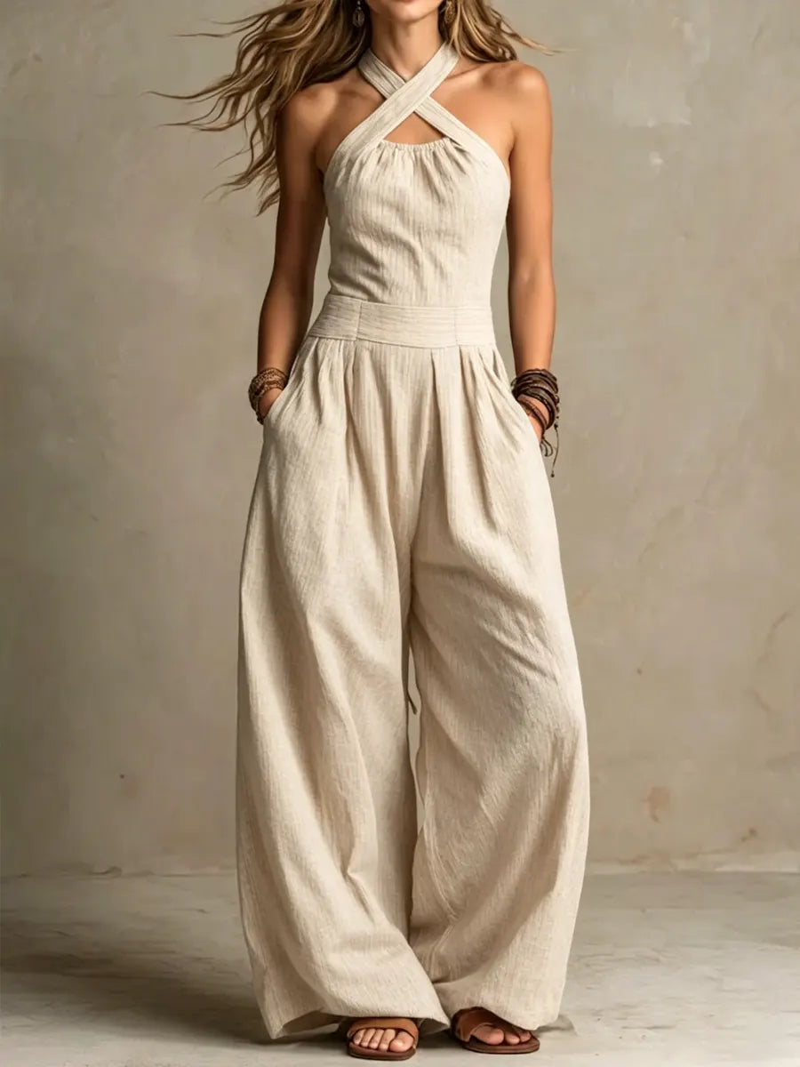 Eleganter Neckholder Damen Jumpsuit