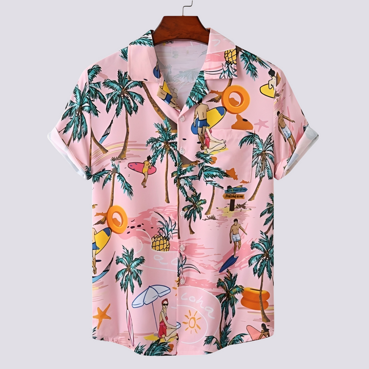Sommerliches Lässiges Herren Hawaii-Hemd