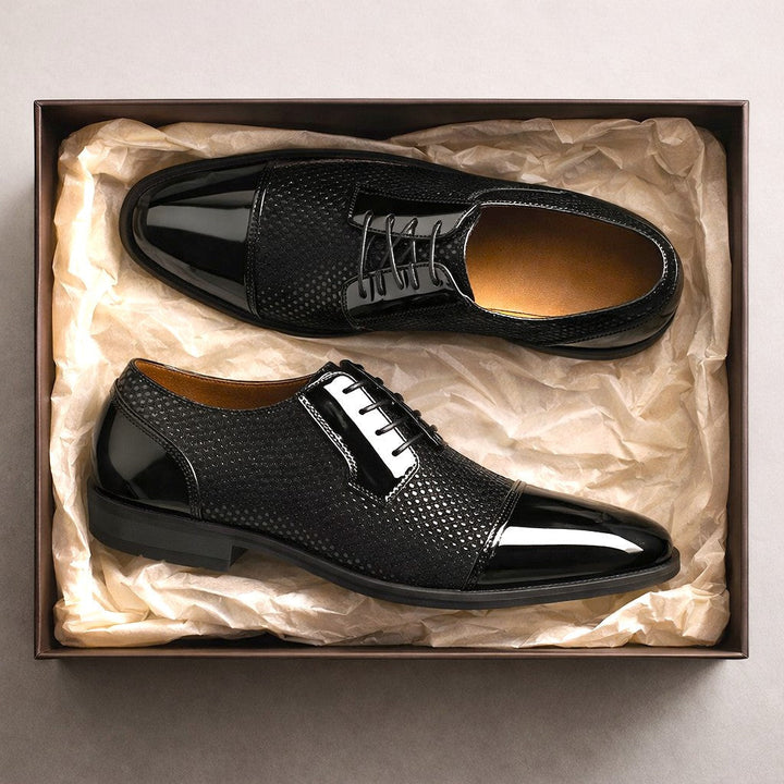 Klassische Elegante Herren Leder-Derbyschuhe