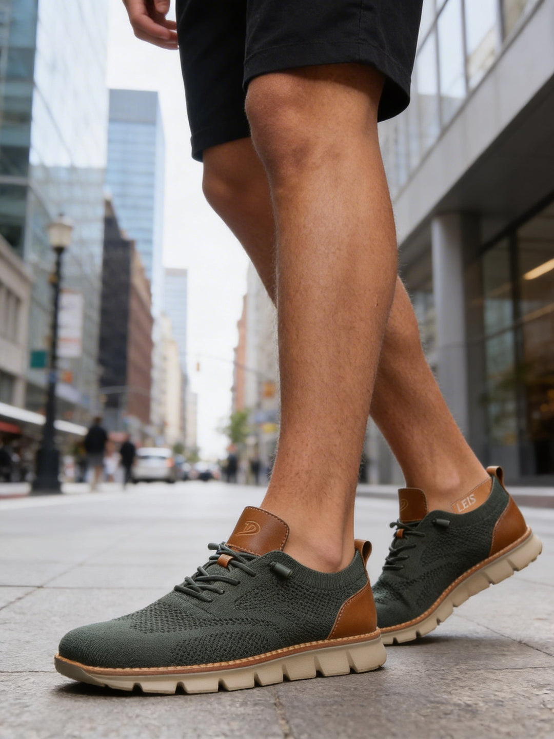 Atmungsaktive Leichte Herren Sneaker in Strickoptik