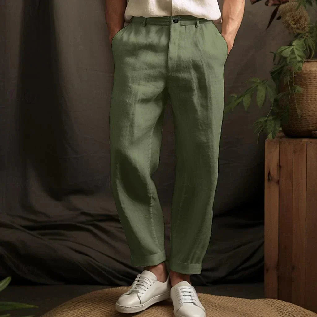 Leichte Sommerliche Herren Leinenhose