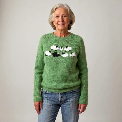 Handgefertigter Isländischer Damen Pullover im Vintage-Stil