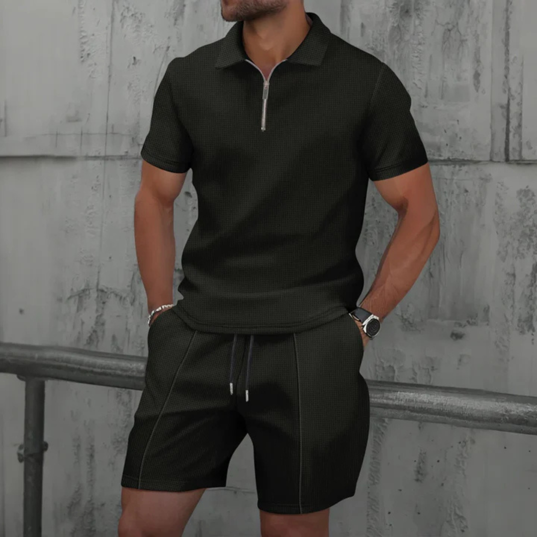 Lässiges Sommer Herren Polo-Shorts-Set