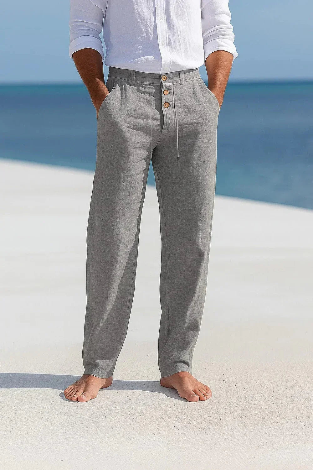 Leichte Atmungsaktive Herren Sommerhose aus Baumwolle