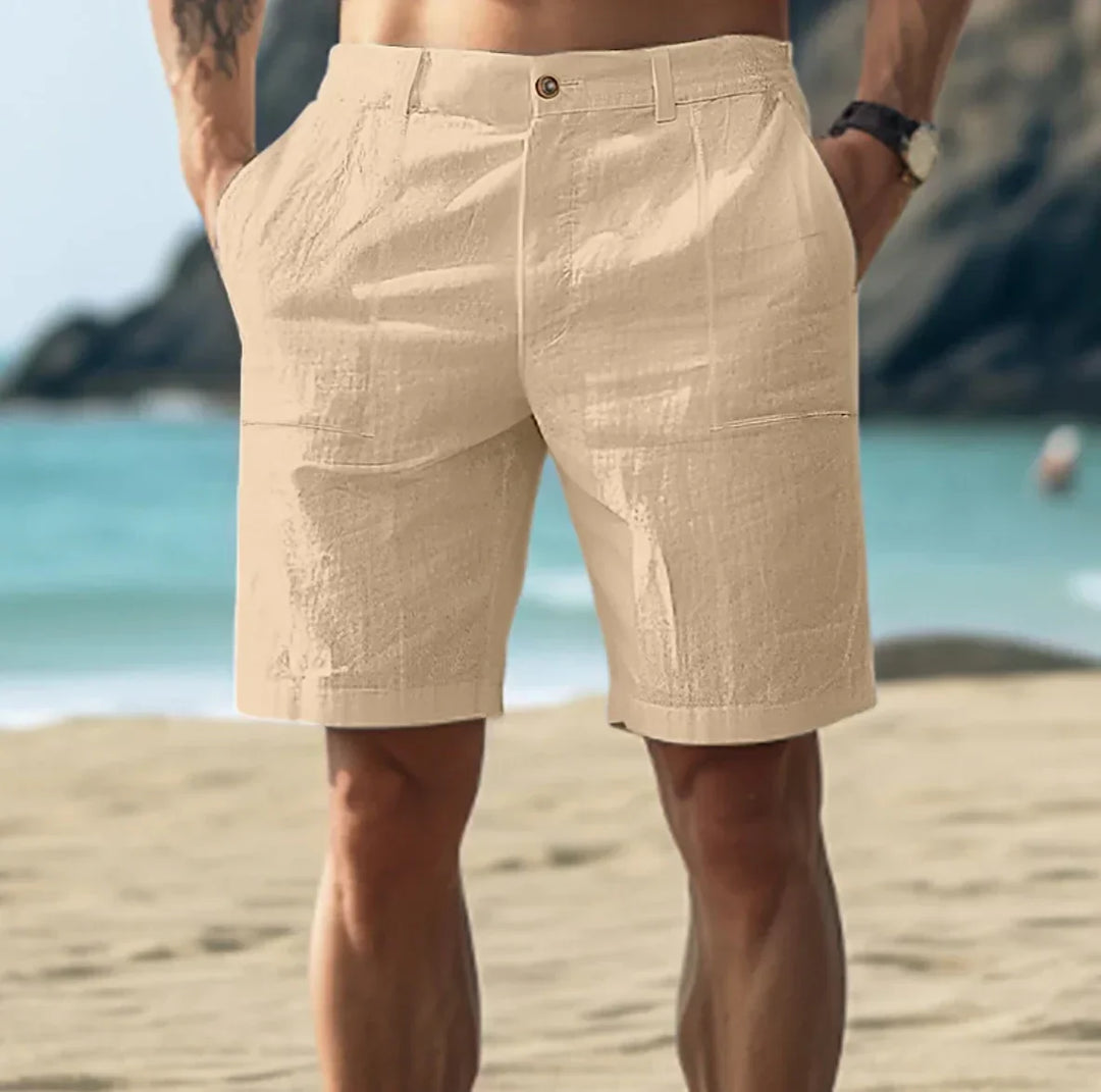Atmungsaktive Lässige Herren Leinen-Shorts