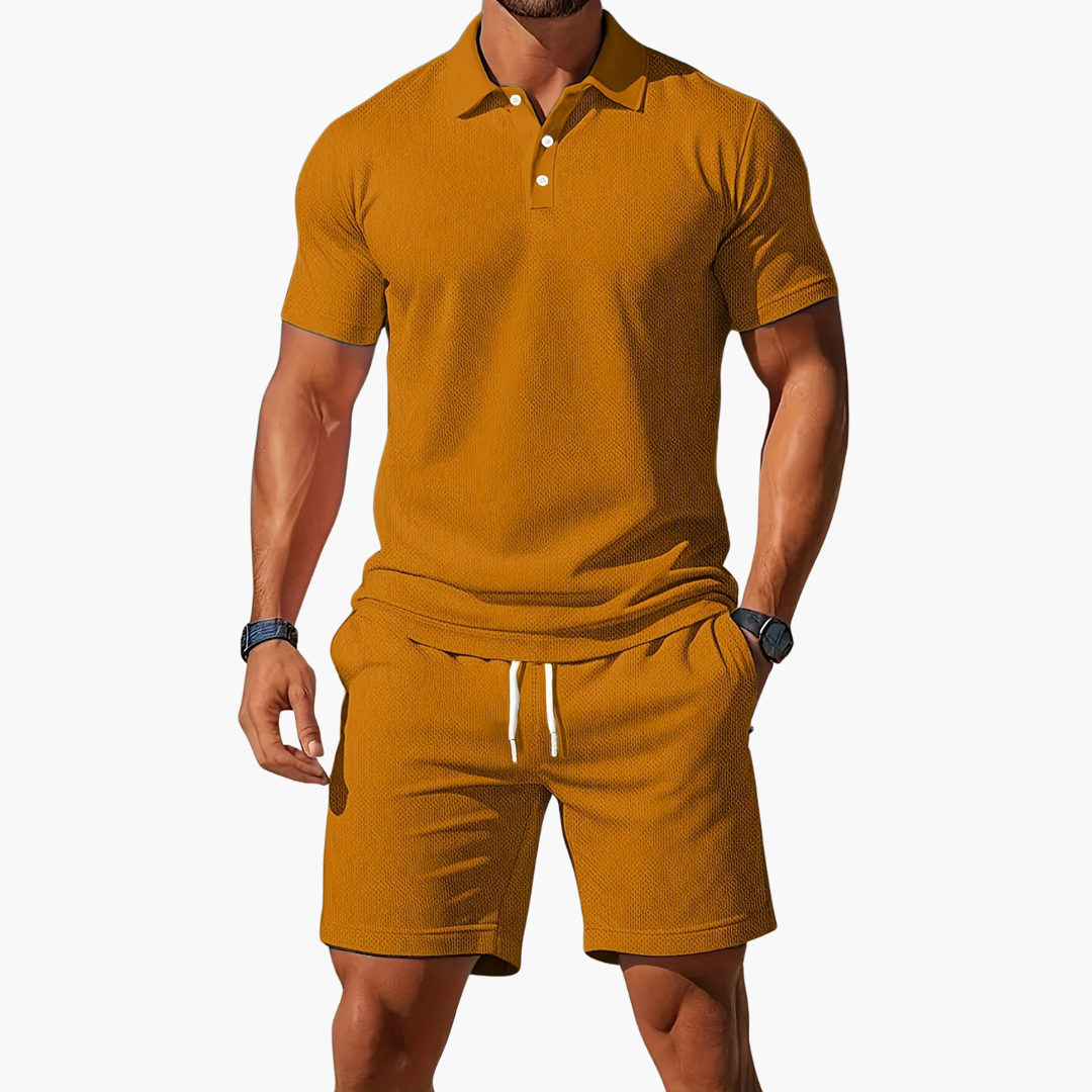 Leichtes Sommerliches Herren Polo- und Shorts-Set
