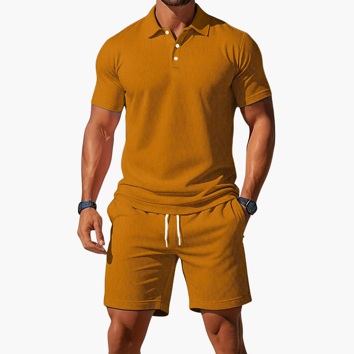 Leichtes Sommerliches Herren Polo- und Shorts-Set