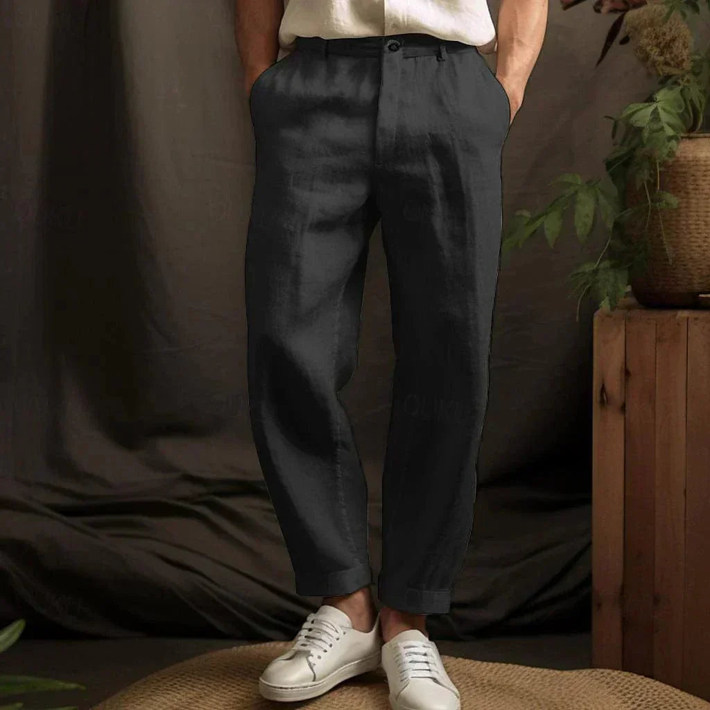 Leichte Sommerliche Herren Leinenhose