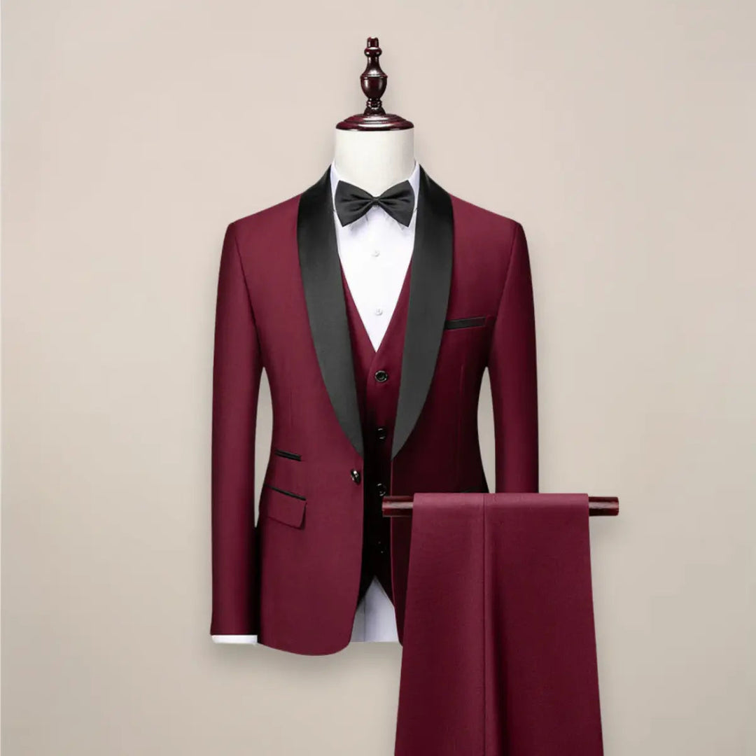 Men’s Slim Fit 3‑Piece Tuxedo Suit – Formal Wedding &amp; Event Wear Harrington Oxford