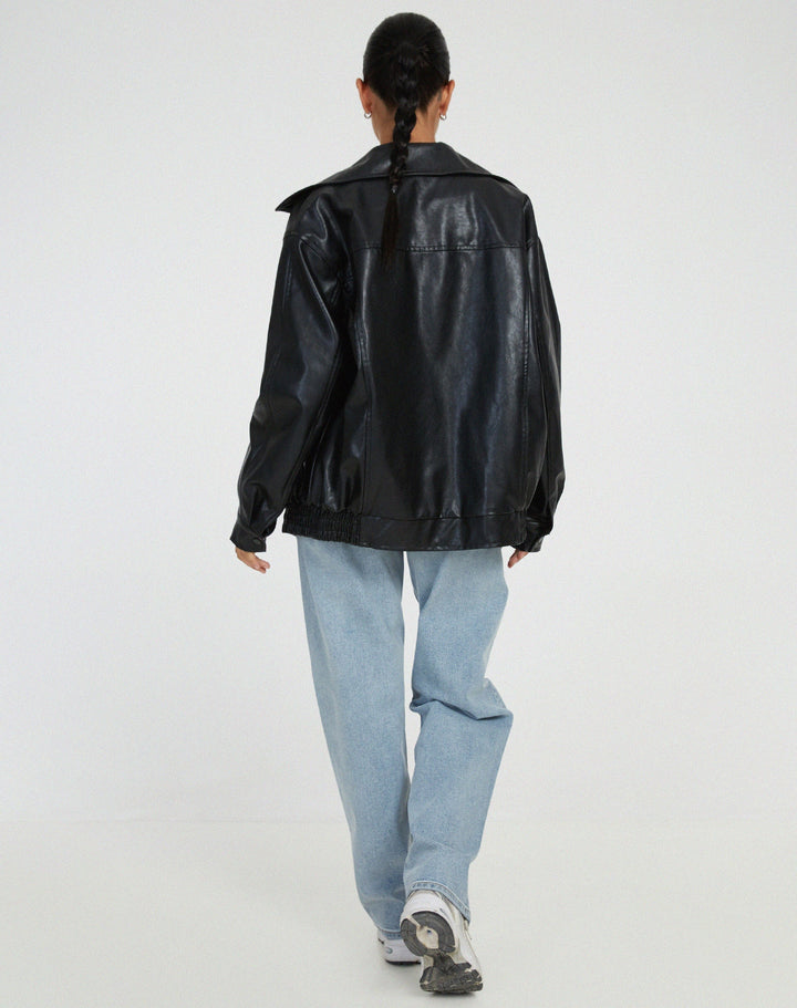 Lederjacke Damen | Lockerer Schnitt &amp; cleanes Statement