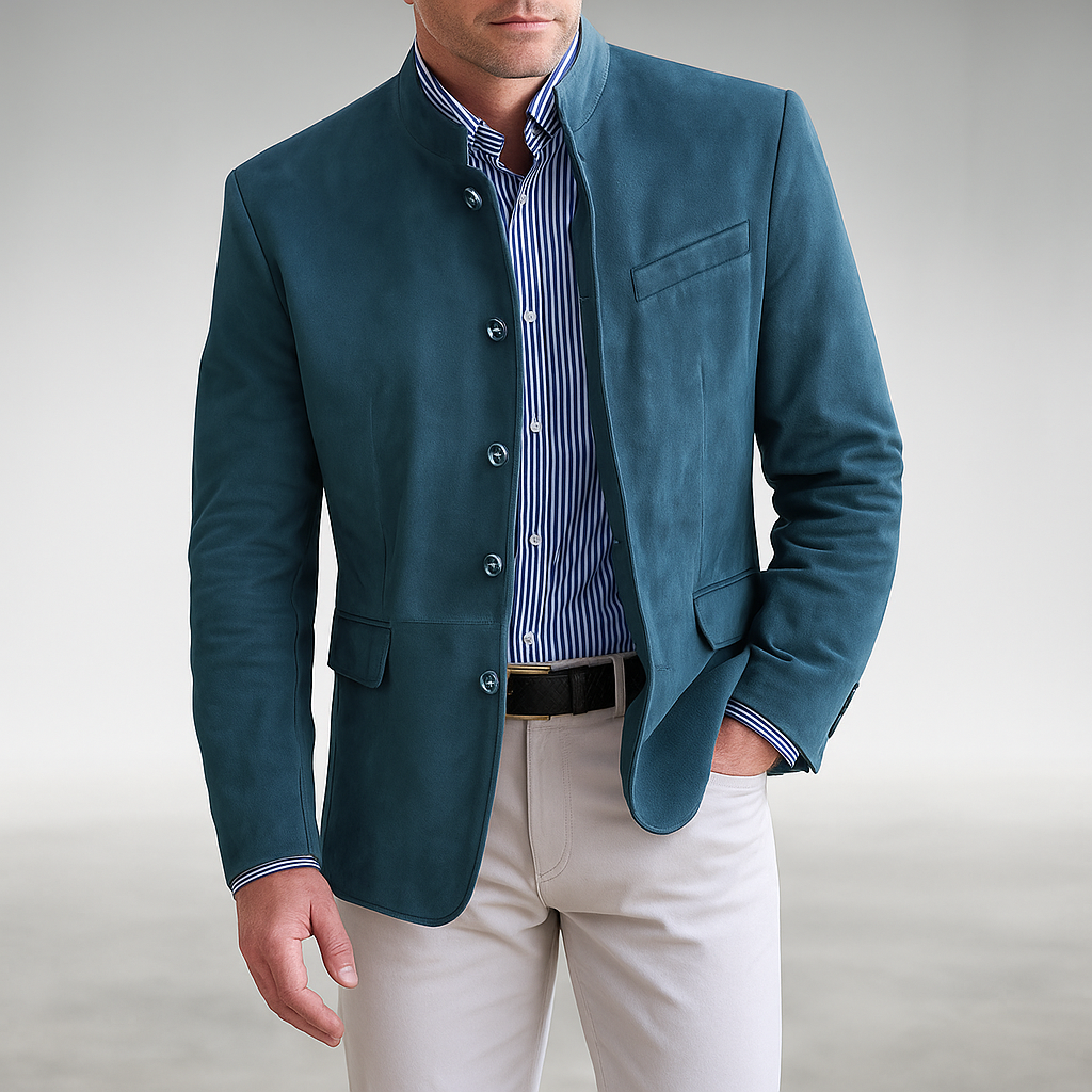 Eleganter Stehkragen Herren Sakko