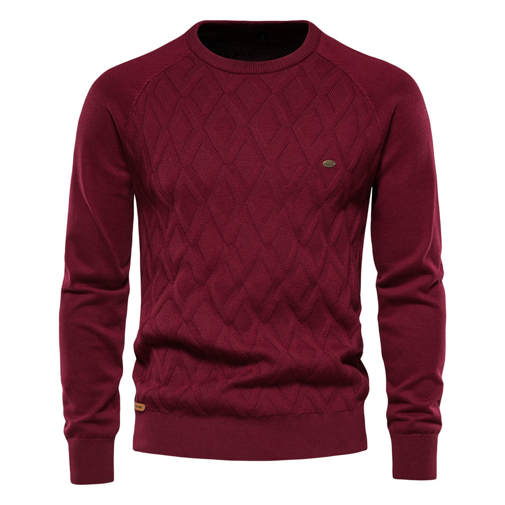Klassischer Herren Pullover mit Rundhalsausschnitt