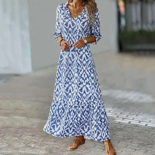 Elegantes Fließendes Damen Maxikleid