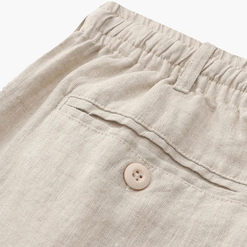 Leichte Atmungsaktive Herren Leinenshorts