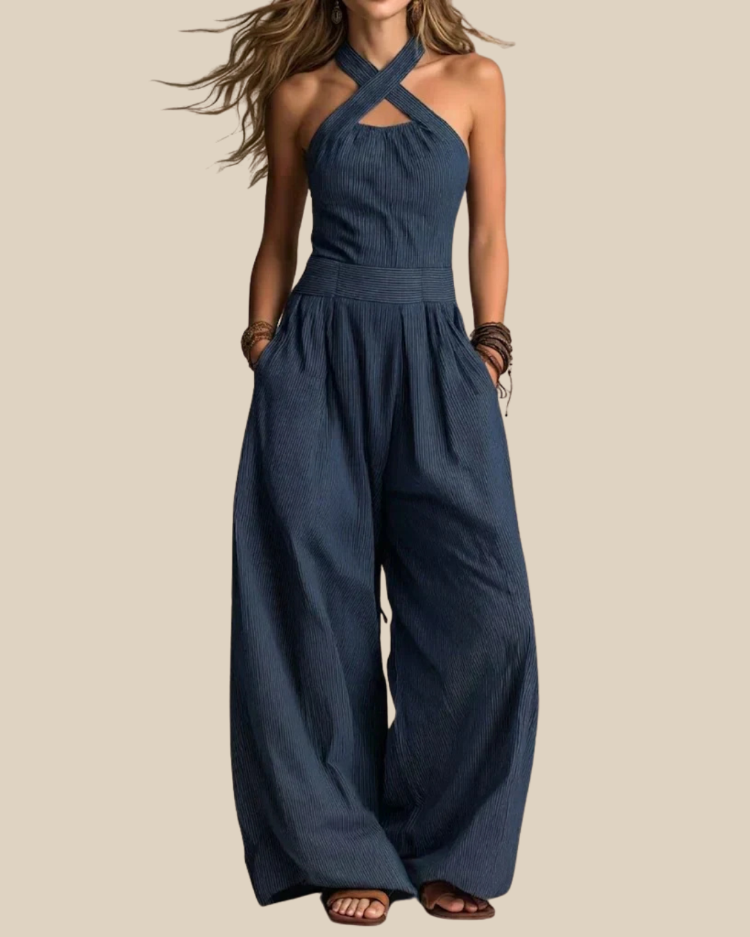 Eleganter Neckholder Damen Jumpsuit