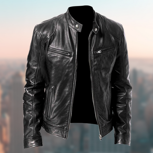Elegante Premium Herren Lederjacke