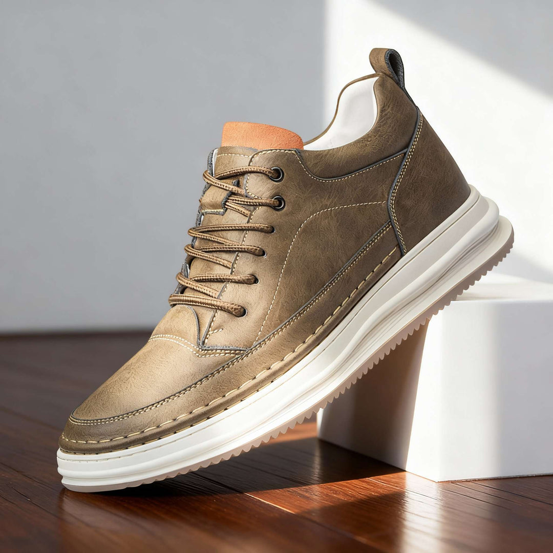 Moderne Bequeme Herren Leder-Sneaker