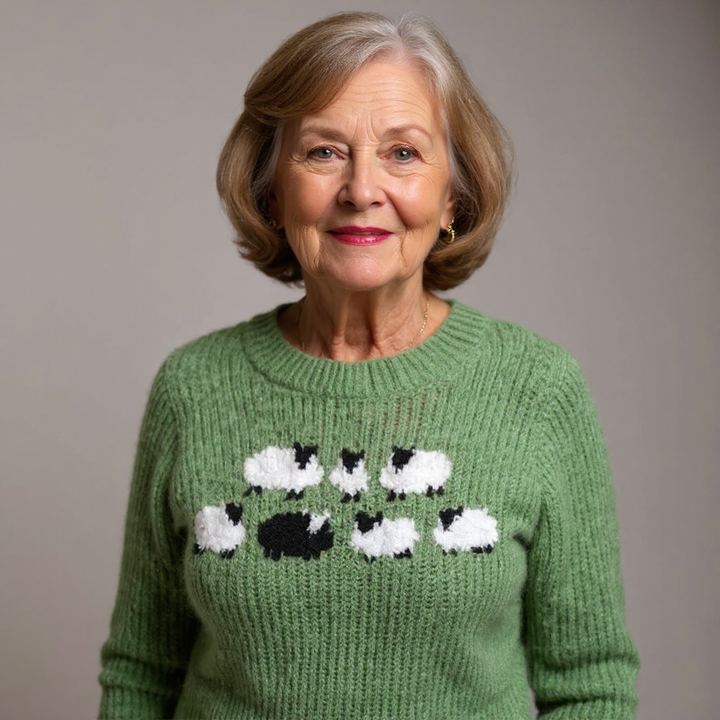 Handgefertigter Isländischer Damen Pullover im Vintage-Stil