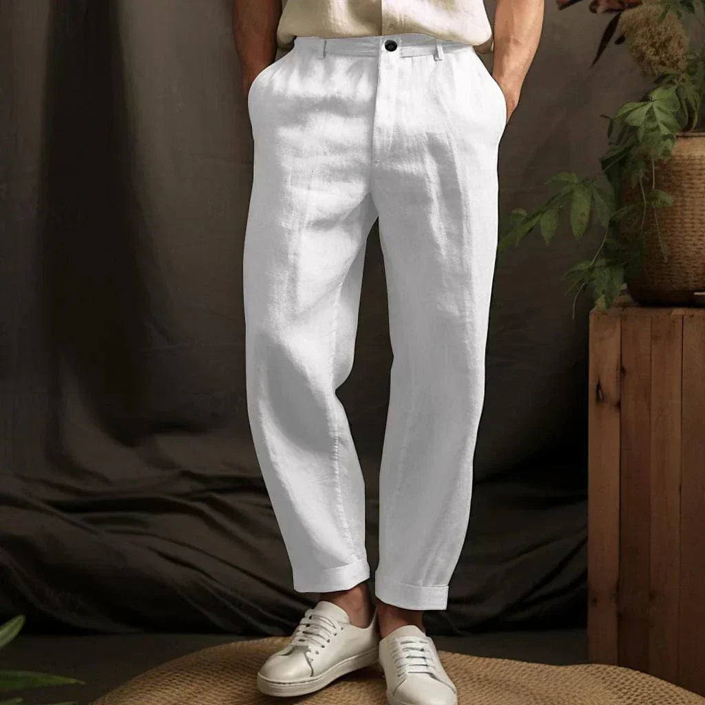 Leichte Sommerliche Herren Leinenhose