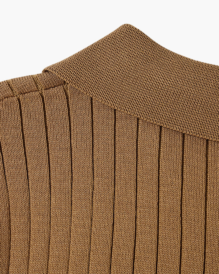 Elegantes Gestricktes Herren Poloshirt aus Baumwolle