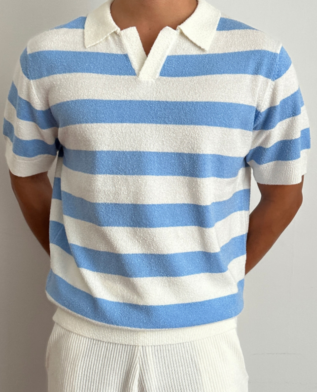 Lässiges Gestreiftes Herren Poloshirt