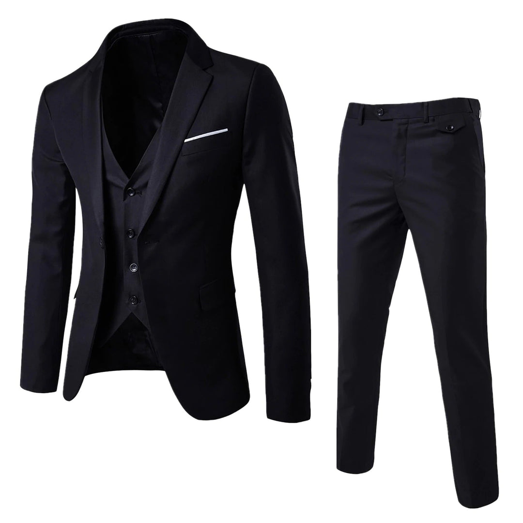 Eleganter 3-Teiliger Herren Business-Anzug