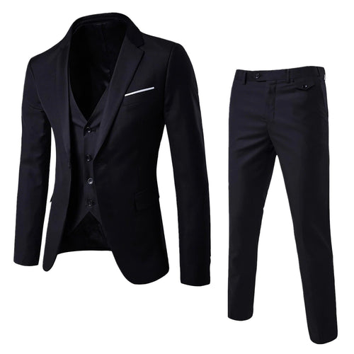 Eleganter 3-Teiliger Herren Business-Anzug