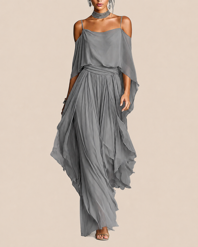 Elegantes Chiffon Damen Set