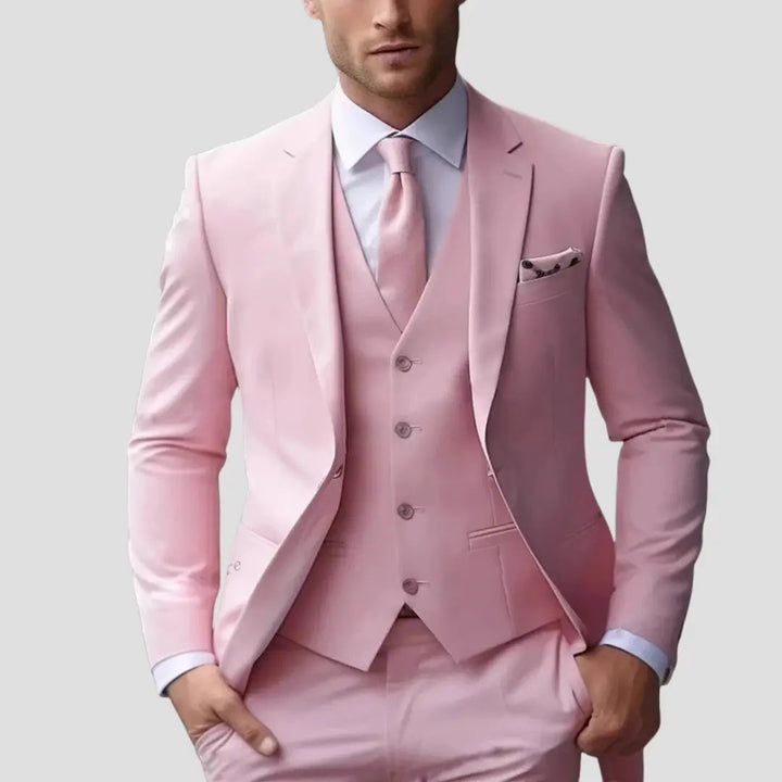 Eleganter Slim Fit Herren Dreiteiliger Anzug