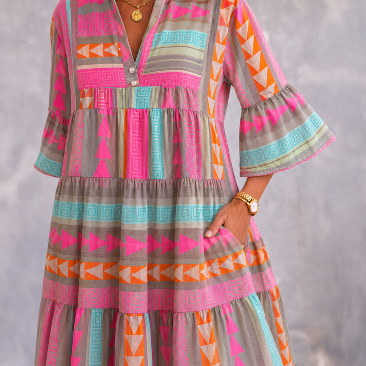 Farbenfrohes Sommerliches Damen Kleid