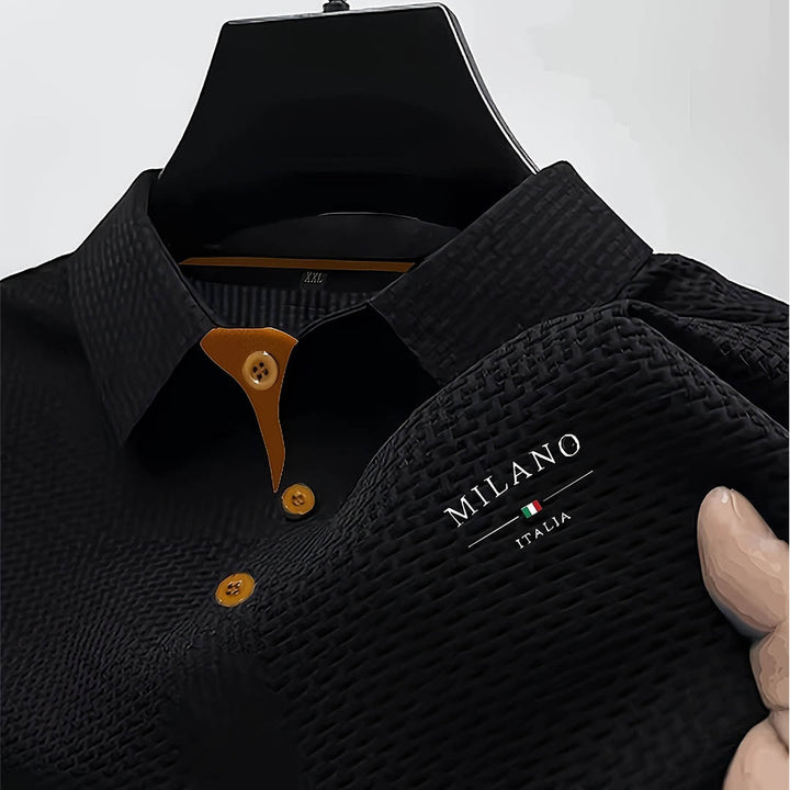 Elegantes Strukturiertes Herren Poloshirt