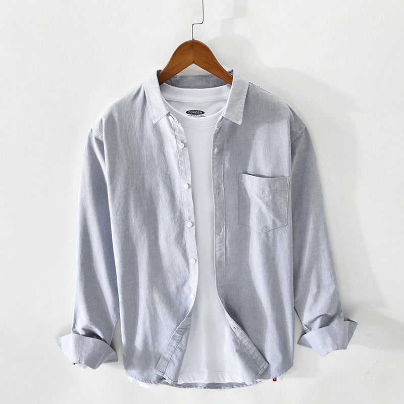 Atmungsaktives Elegantes Herren Oxford-Hemd aus Baumwolle