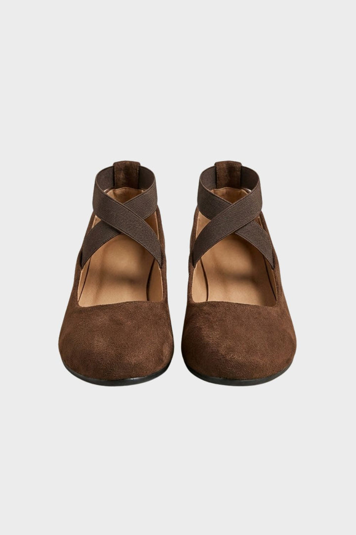 Elegante Bequeme Damen Ballerinas mit Kreuzriemen